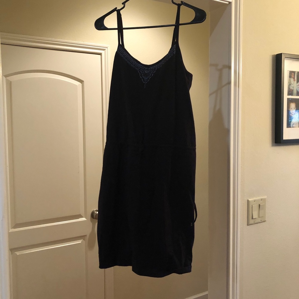 Black dress w/blue detailing